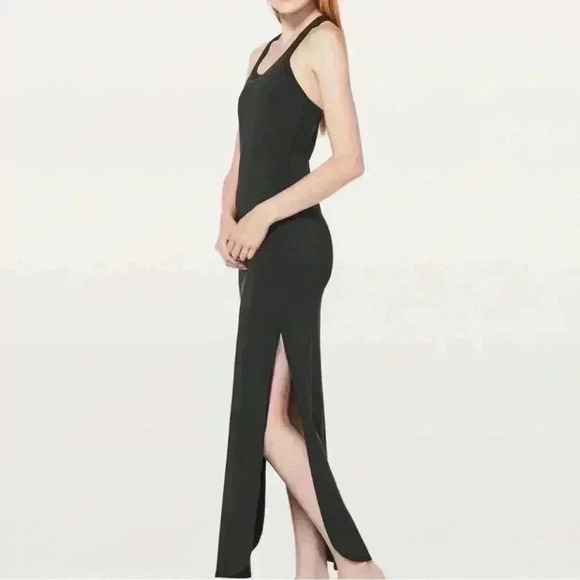 lululemon Dresses & Skirts - Lululemon Restore & Revitalize Black Maxi Dress Sleeveless Criss Cross - Size 6